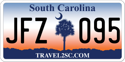 SC license plate JFZ095