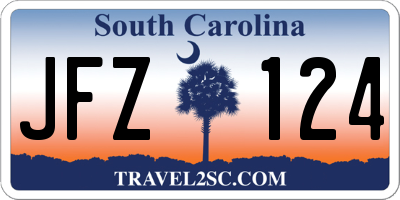SC license plate JFZ124