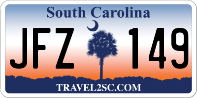 SC license plate JFZ149