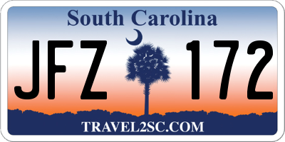 SC license plate JFZ172