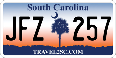 SC license plate JFZ257
