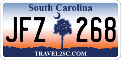 SC license plate JFZ268