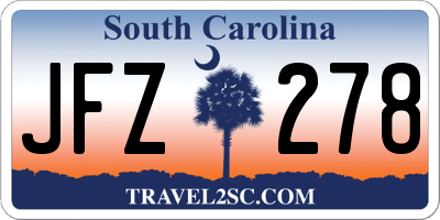 SC license plate JFZ278