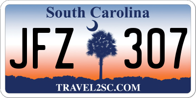 SC license plate JFZ307