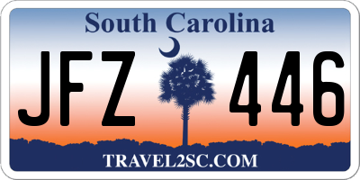 SC license plate JFZ446