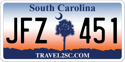 SC license plate JFZ451