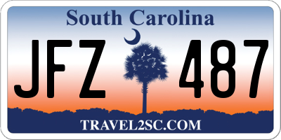 SC license plate JFZ487