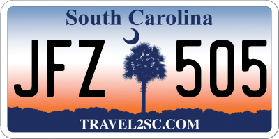 SC license plate JFZ505