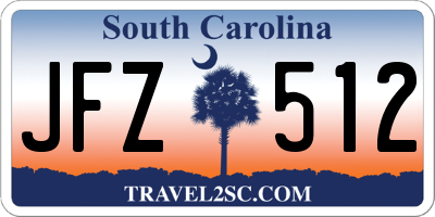 SC license plate JFZ512