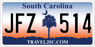 SC license plate JFZ514