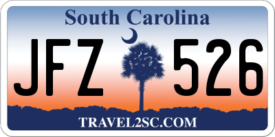 SC license plate JFZ526