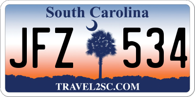 SC license plate JFZ534