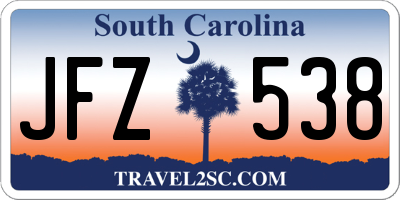 SC license plate JFZ538