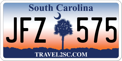 SC license plate JFZ575