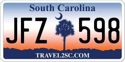 SC license plate JFZ598