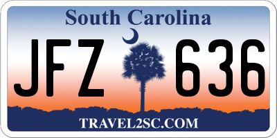 SC license plate JFZ636
