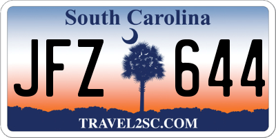 SC license plate JFZ644