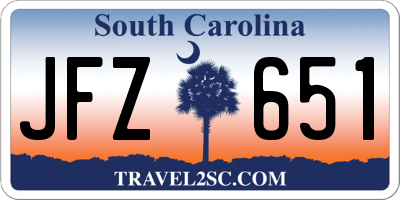 SC license plate JFZ651