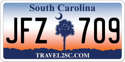SC license plate JFZ709
