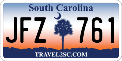 SC license plate JFZ761