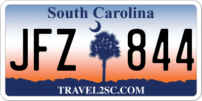 SC license plate JFZ844