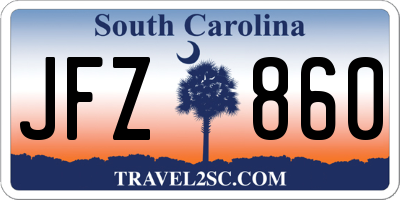 SC license plate JFZ860
