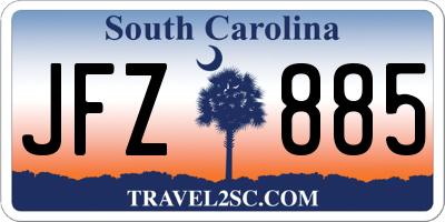 SC license plate JFZ885