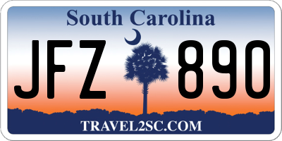 SC license plate JFZ890
