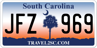 SC license plate JFZ969
