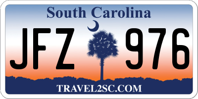 SC license plate JFZ976
