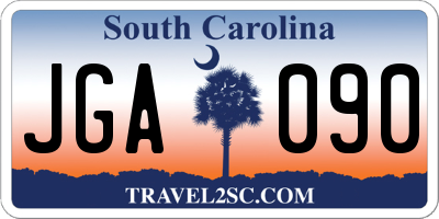 SC license plate JGA090