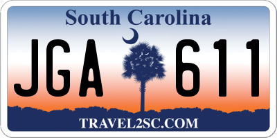 SC license plate JGA611