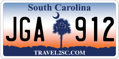 SC license plate JGA912