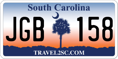 SC license plate JGB158