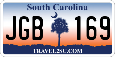 SC license plate JGB169