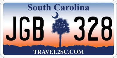 SC license plate JGB328