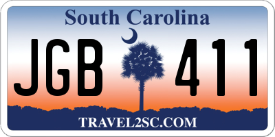 SC license plate JGB411