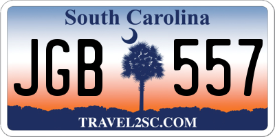 SC license plate JGB557