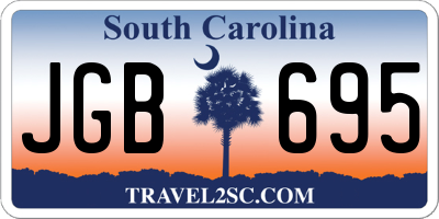 SC license plate JGB695
