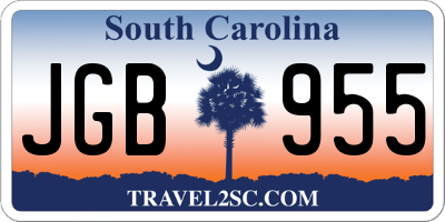 SC license plate JGB955