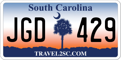 SC license plate JGD429