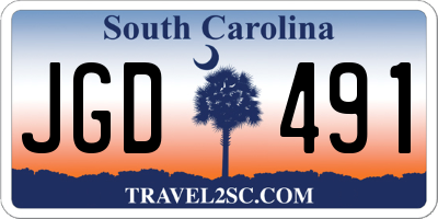 SC license plate JGD491