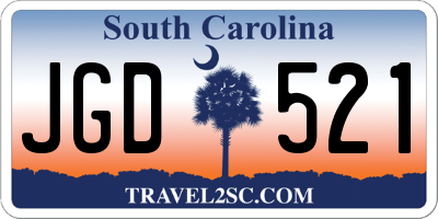 SC license plate JGD521
