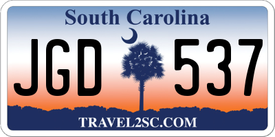 SC license plate JGD537