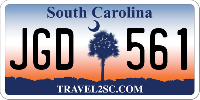 SC license plate JGD561