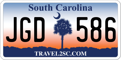SC license plate JGD586