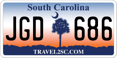 SC license plate JGD686