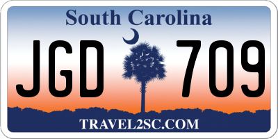 SC license plate JGD709