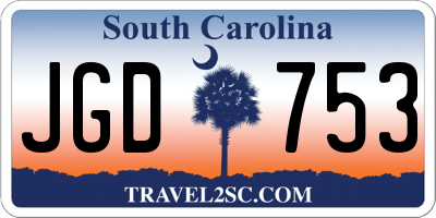 SC license plate JGD753