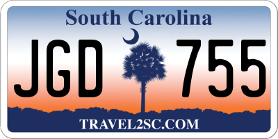 SC license plate JGD755